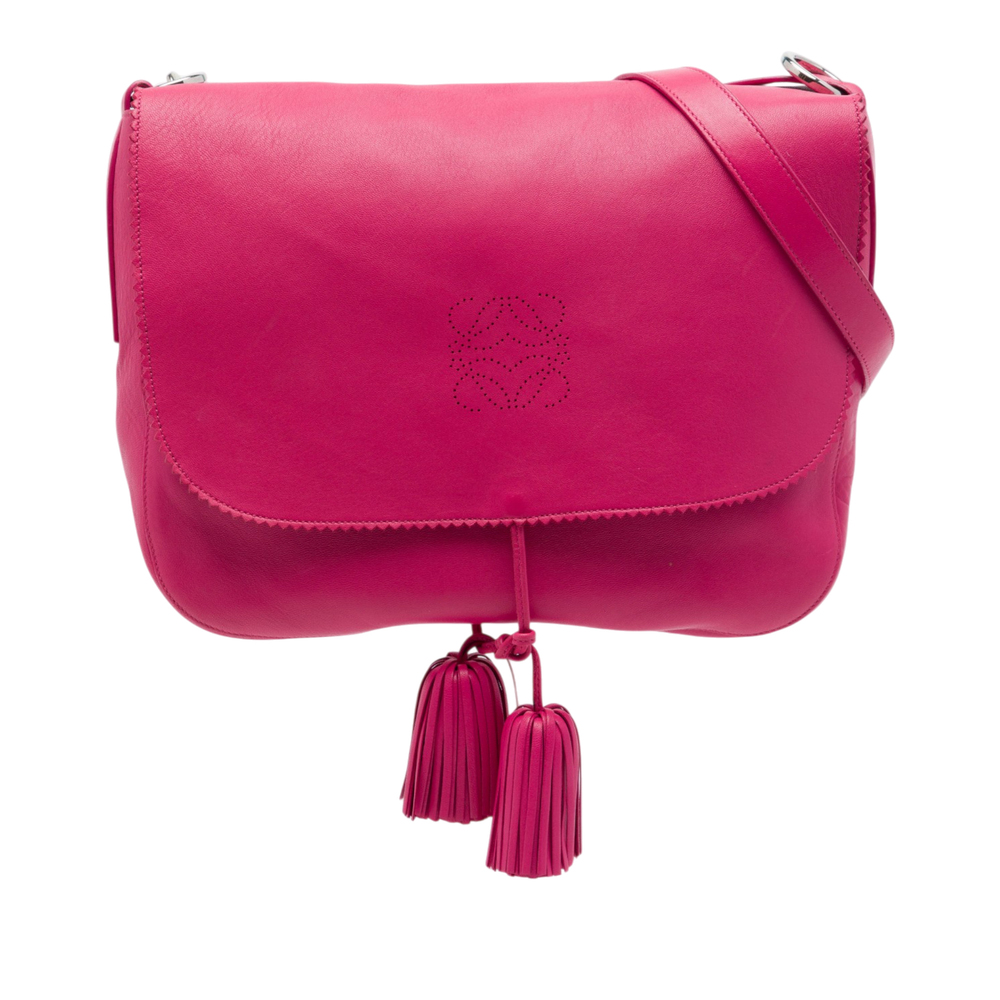 Pre-Loved LOEWE Nappa Anagram Tassel Crossbody